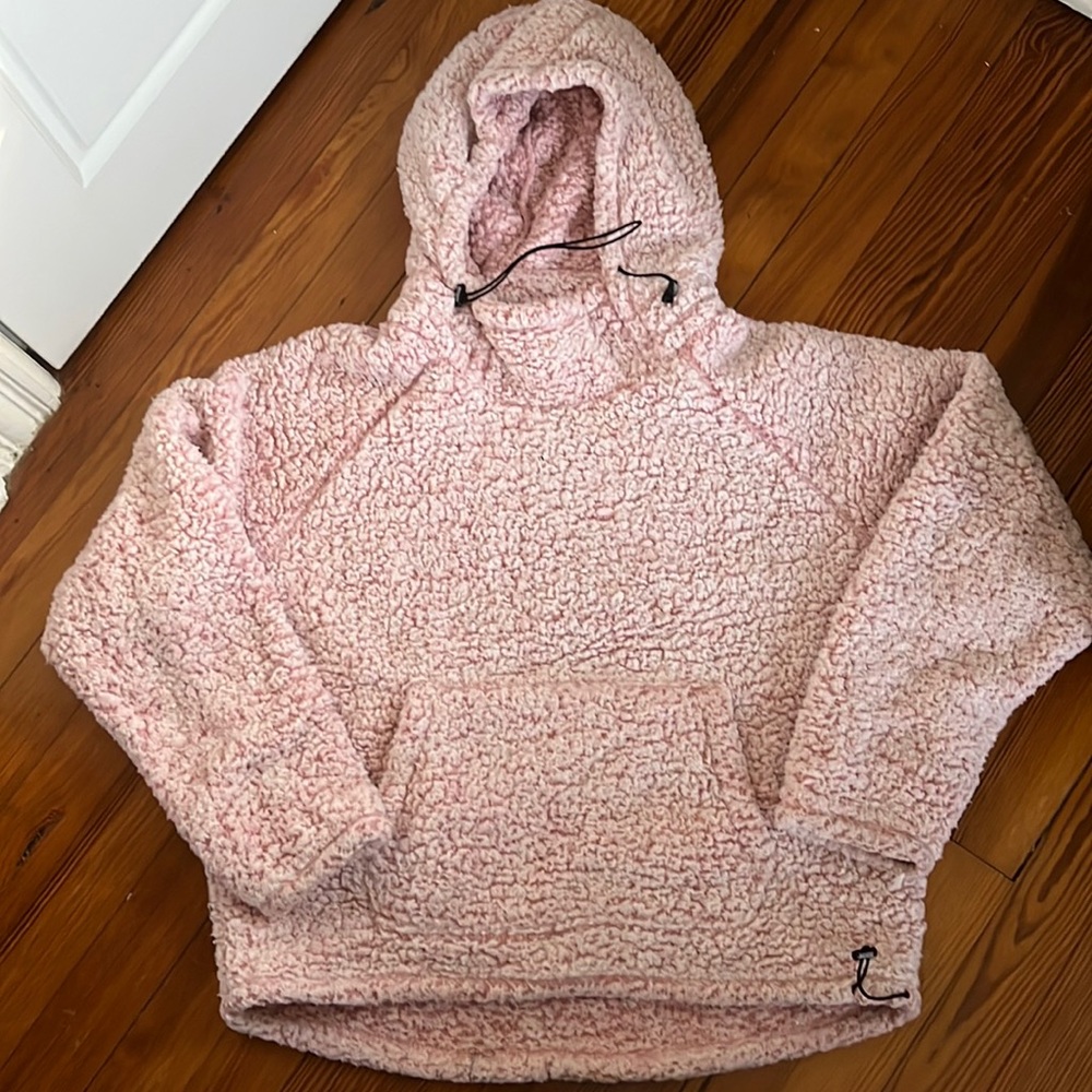 PINK Hooded Sherpa Hoodie